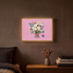 Bloemen - Quote - Kaartje - Kleurrijk Light Box met batterij (Wandlamp) middel -sfeer4