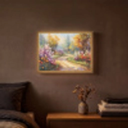 Bloemen - Bomen - Kunst - Watercolor Light Box met batterij (Wandlamp) middel -sfeer4