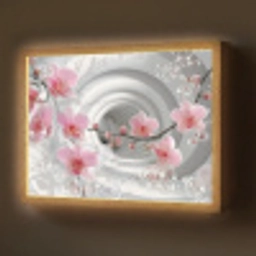 Bloemen - Tunnel - Abstact - 3D effect Light Box met batterij (Wandlamp) middel -z3d_website