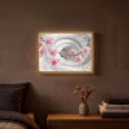 Bloemen - Tunnel - Abstact - 3D effect Light Box met batterij (Wandlamp) middel -sfeer4