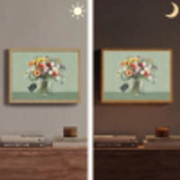 Bloemen - Vaas - Kaartje Light Box met batterij (Wandlamp) middel -sfeer3