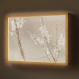 Bloemen - Wit - Planten Light Box met batterij (Wandlamp) middel -z3d_website