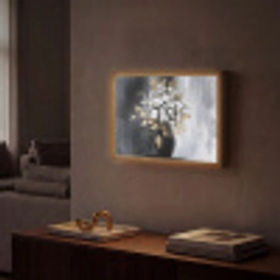 Bloemen - Wit - Vaas - Abstract Light Box met batterij (Wandlamp) middel -sfeer1