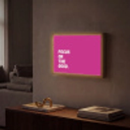 Focus on the good - Roze - Simple Light Box met batterij (Wandlamp) middel -sfeer1
