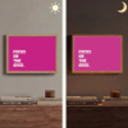 Focus on the good - Roze - Simple Light Box met batterij (Wandlamp) middel -sfeer3