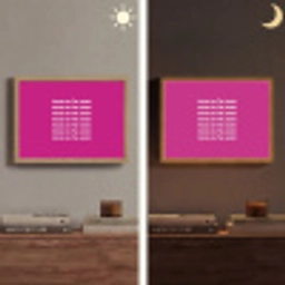 Focus on the good - Roze - wit Light Box met batterij (Wandlamp) middel -sfeer3