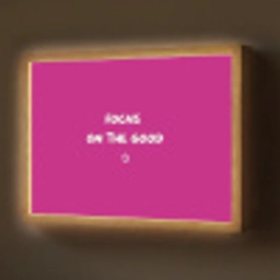 Focus - Smiley - Roze Light Box met batterij (Wandlamp) middel -z3d_website