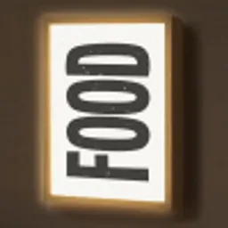 Food - Zwart - Wit - Decoratie Light Box met batterij (Wandlamp) middel -z3d_website