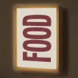 Eten - Japandi - Rood - Decoratie Light Box met batterij (Wandlamp) middel -z3d_website