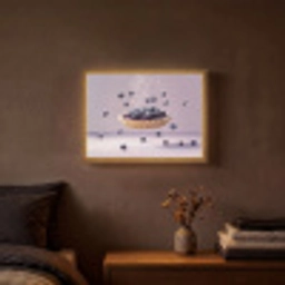 Eten - Taart - Bessen - Blauw Light Box met batterij (Wandlamp) middel -sfeer4