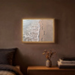Voetstappen - Vloedlijn - Zee Light Box met batterij (Wandlamp) middel -sfeer4