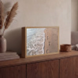 Voetstappen - Vloedlijn - Zee Light Box met batterij (Wandlamp) middel -sfeer2