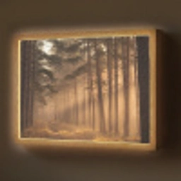Bos - Mist - Zonlicht Light Box met batterij (Wandlamp) middel -z3d_website