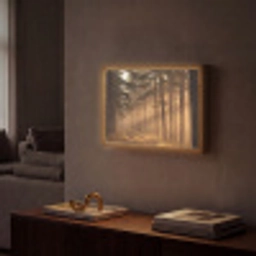 Bos - Mist - Zonlicht Light Box met batterij (Wandlamp) middel -sfeer1