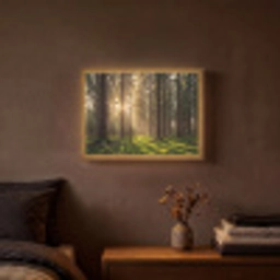 Bos - Gras - Zonlicht Light Box met batterij (Wandlamp) middel -sfeer4