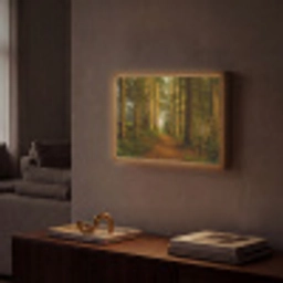 Bos - Natuur - Bomen - Landschap - Bladeren Light Box met batterij (Wandlamp) middel -sfeer1