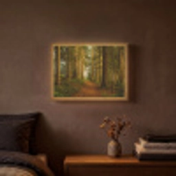 Bos - Natuur - Bomen - Landschap - Bladeren Light Box met batterij (Wandlamp) middel -sfeer4