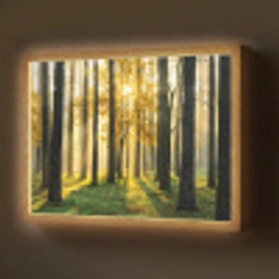 Bos - Zon - Bomen - Gras - Landschap  - Natuur Light Box met batterij (Wandlamp) middel -z3d_website