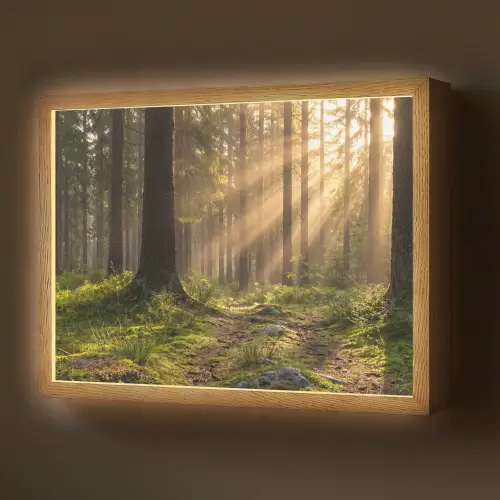 Bos - Zonlicht - Gras Light Box met batterij (Wandlamp) middel -z3d_website