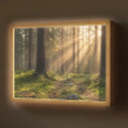 Bos - Zonlicht - Gras Light Box met batterij (Wandlamp) middel -z3d_website