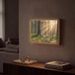 Bos - Zonlicht - Gras Light Box met batterij (Wandlamp) middel -sfeer1