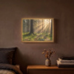 Bos - Zonlicht - Gras Light Box met batterij (Wandlamp) middel -sfeer4