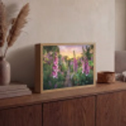 Vingerhoedskruid - Bloemen - Tuin Light Box met batterij (Wandlamp) middel -sfeer2