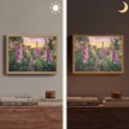 Vingerhoedskruid - Bloemen - Tuin Light Box met batterij (Wandlamp) middel -sfeer3