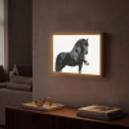 Fries - Hengst - Modern Light Box met batterij (Wandlamp) middel -sfeer1