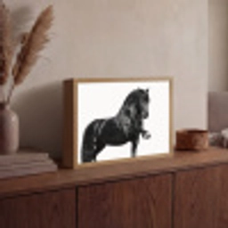Fries - Hengst - Modern Light Box met batterij (Wandlamp) middel -sfeer2