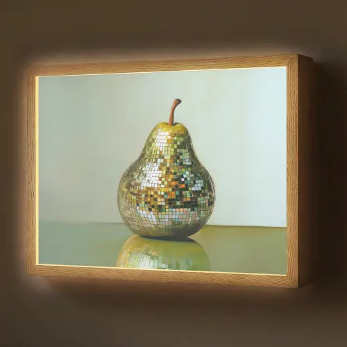 Fruit - Disco - Art - Glitter Light Box met batterij (Wandlamp) middel -z3d_website