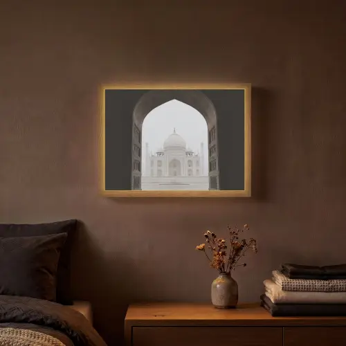 Poort - Symmetrische koepel - Minaretten - Moskee Light Box met batterij (Wandlamp) middel -sfeer4
