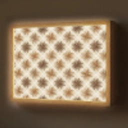 Geografisch - Patroon - Bruin Light Box met batterij (Wandlamp) middel 907 -z3d_website