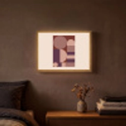 Geometrisch - Cirkels - Rood Light Box met batterij (Wandlamp) middel -sfeer4