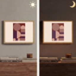 Geometrisch - Cirkels - Rood Light Box met batterij (Wandlamp) middel -sfeer3