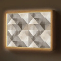 Geometrisch - Motief - Aardetinten Light Box met batterij (Wandlamp) middel 907 -z3d_website