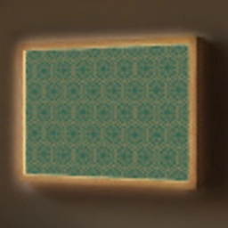 Geometrisch - Patroon - Groen Light Box met batterij (Wandlamp) middel 907 -z3d_website