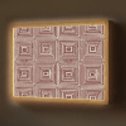 Geometrisch - Patroon - Rood Light Box met batterij (Wandlamp) middel 907 -z3d_website