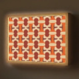 Geometrisch - Retro - Oranje Light Box met batterij (Wandlamp) middel 907 -z3d_website