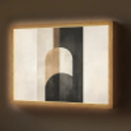 Geometrische - Vormen - Wit Light Box met batterij (Wandlamp) middel -z3d_website