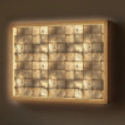 Geometrisch - Tegels - Goud Light Box met batterij (Wandlamp) middel 907 -z3d_website