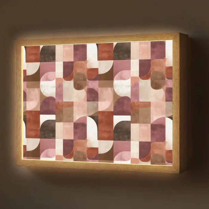 Geometrie - Modern - Retro Light Box met batterij (Wandlamp) middel 907 -z3d_website
