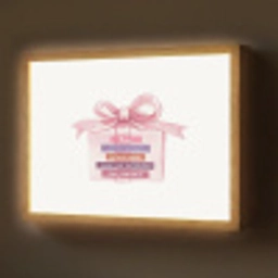 Cadeau - Strik - Tekst - Roze Light Box met batterij (Wandlamp) middel -z3d_website
