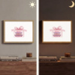 Cadeau - Strik - Tekst - Roze Light Box met batterij (Wandlamp) middel -sfeer3