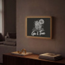 Gin en tonic - Glas - Limoen - Ijsblokjes Light Box met batterij (Wandlamp) middel -sfeer1