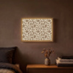 Giraf - Klassiek - Bruin Light Box met batterij (Wandlamp) middel 907 -sfeer4