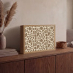 Giraf - Klassiek - Bruin Light Box met batterij (Wandlamp) middel 907 -sfeer2