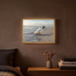 Glazenfles - Post - Zee - Zand Light Box met batterij (Wandlamp) middel -sfeer4