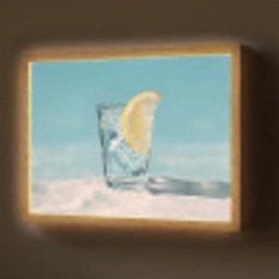 Glas - ijsblokjes - Citroen Light Box met batterij (Wandlamp) middel -z3d_website