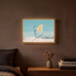 Glas - ijsblokjes - Citroen Light Box met batterij (Wandlamp) middel -sfeer4